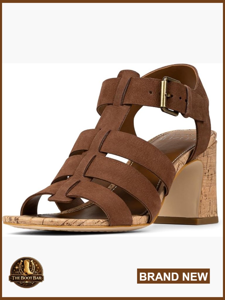 Heeled Sandals With Block Heel Ankle Strap Padded Insole